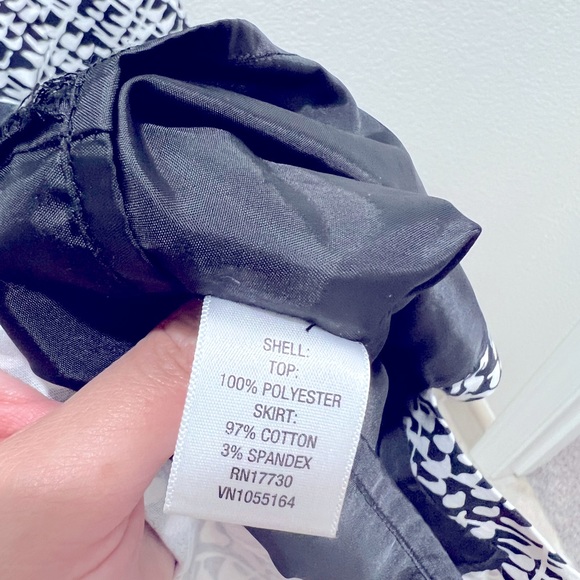 Merona Ruffle Neck Sleeveless Two Tone Sheath Dress - Size 4 (Black) - Picture 6 of 6